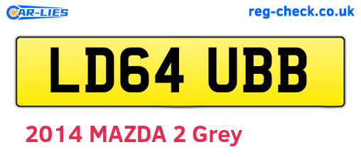 LD64UBB are the vehicle registration plates.