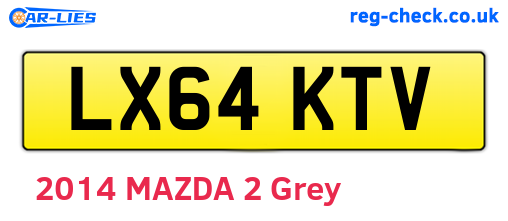 LX64KTV are the vehicle registration plates.