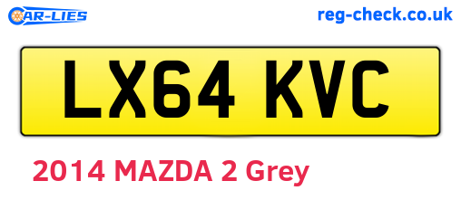 LX64KVC are the vehicle registration plates.