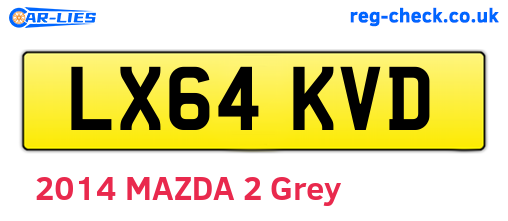 LX64KVD are the vehicle registration plates.