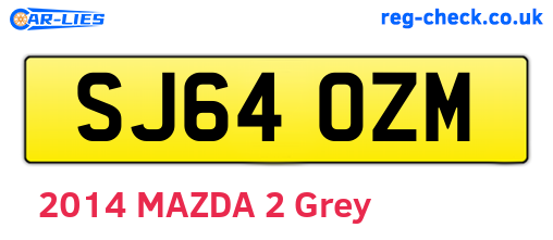 SJ64OZM are the vehicle registration plates.