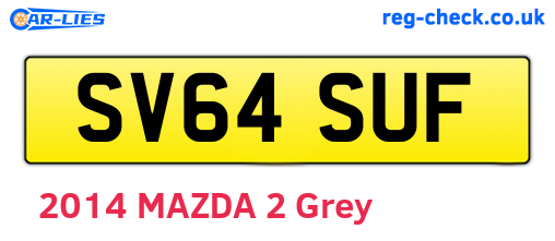 SV64SUF are the vehicle registration plates.