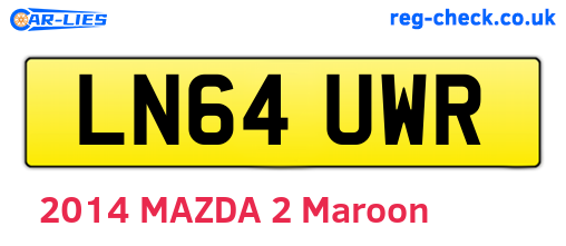 LN64UWR are the vehicle registration plates.