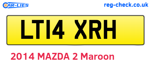 LT14XRH are the vehicle registration plates.