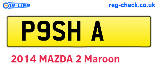 P9SHA are the vehicle registration plates.