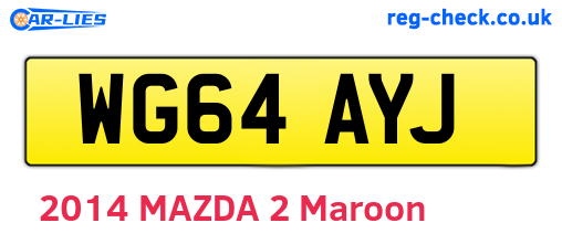 WG64AYJ are the vehicle registration plates.