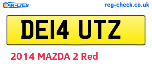 DE14UTZ are the vehicle registration plates.
