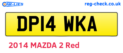 DP14WKA are the vehicle registration plates.