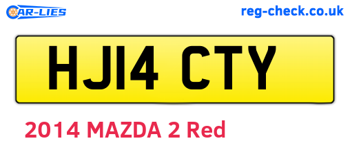 HJ14CTY are the vehicle registration plates.