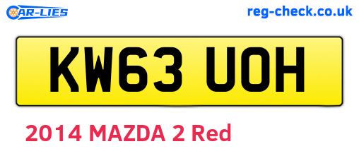 KW63UOH are the vehicle registration plates.