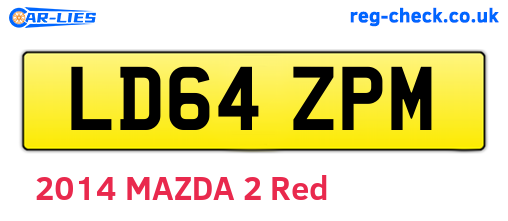 LD64ZPM are the vehicle registration plates.