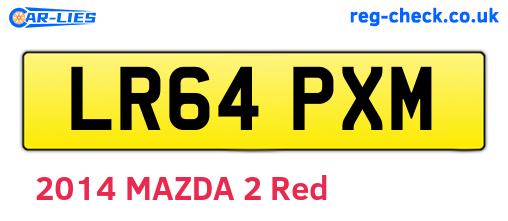 LR64PXM are the vehicle registration plates.