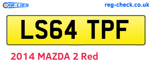 LS64TPF are the vehicle registration plates.