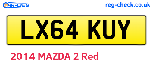 LX64KUY are the vehicle registration plates.
