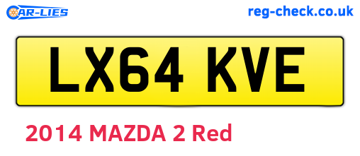 LX64KVE are the vehicle registration plates.