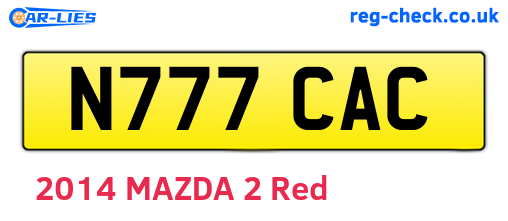 N777CAC are the vehicle registration plates.