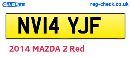 NV14YJF are the vehicle registration plates.