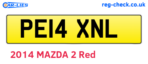 PE14XNL are the vehicle registration plates.