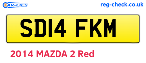 SD14FKM are the vehicle registration plates.