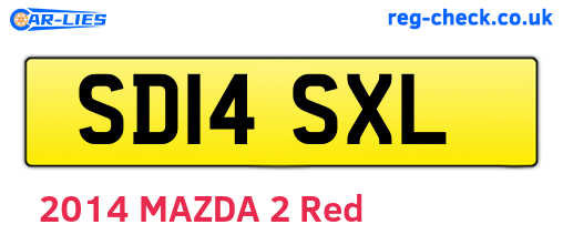 SD14SXL are the vehicle registration plates.