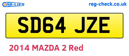 SD64JZE are the vehicle registration plates.