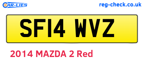 SF14WVZ are the vehicle registration plates.