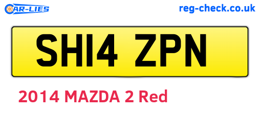 SH14ZPN are the vehicle registration plates.
