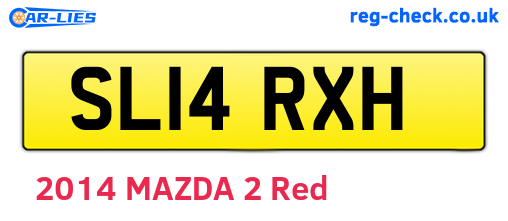 SL14RXH are the vehicle registration plates.
