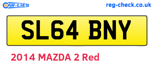 SL64BNY are the vehicle registration plates.