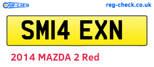 SM14EXN are the vehicle registration plates.