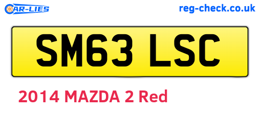 SM63LSC are the vehicle registration plates.