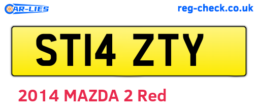 ST14ZTY are the vehicle registration plates.