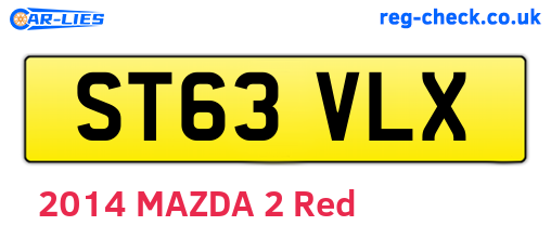 ST63VLX are the vehicle registration plates.