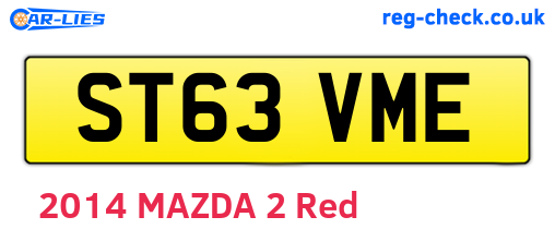 ST63VME are the vehicle registration plates.