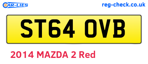 ST64OVB are the vehicle registration plates.