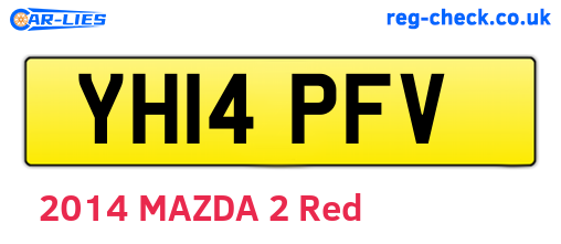 YH14PFV are the vehicle registration plates.