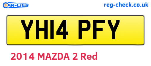 YH14PFY are the vehicle registration plates.