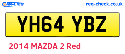 YH64YBZ are the vehicle registration plates.