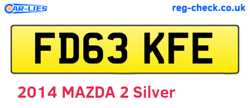 FD63KFE are the vehicle registration plates.