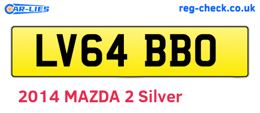 LV64BBO are the vehicle registration plates.