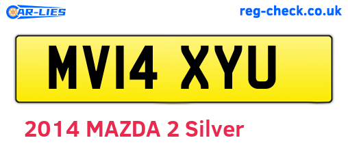 MV14XYU are the vehicle registration plates.