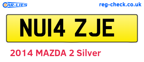 NU14ZJE are the vehicle registration plates.