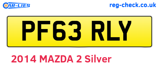 PF63RLY are the vehicle registration plates.