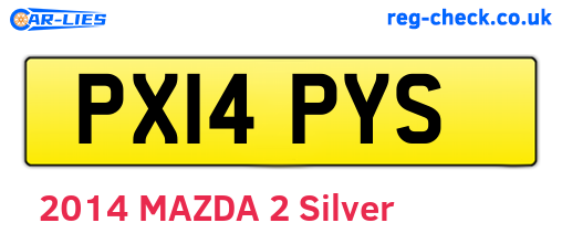 PX14PYS are the vehicle registration plates.