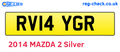RV14YGR are the vehicle registration plates.
