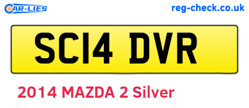 SC14DVR are the vehicle registration plates.