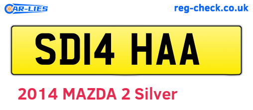 SD14HAA are the vehicle registration plates.