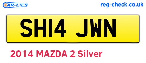 SH14JWN are the vehicle registration plates.