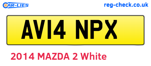 AV14NPX are the vehicle registration plates.