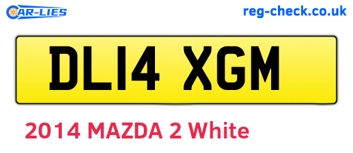 DL14XGM are the vehicle registration plates.